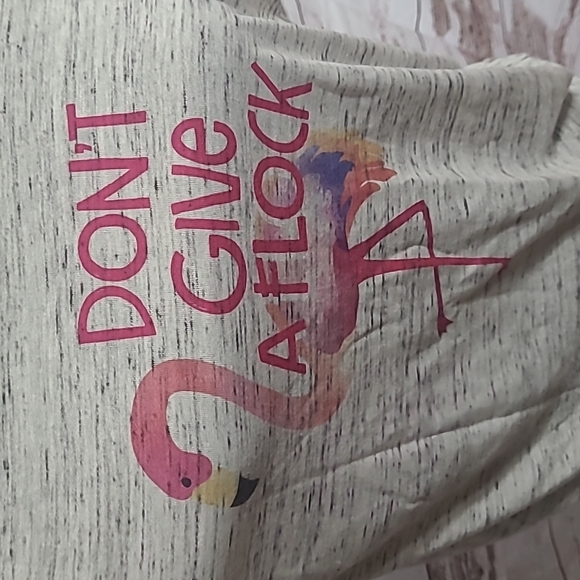 Don't Give a Flock Flamingo tank Medium - Picture 2 of 4